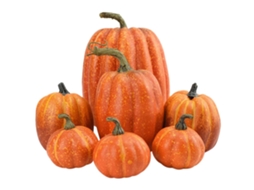 Conjunto de 7 Abóboras Simuladas Artificiais Decorativas para Halloween e Thanksgiving Mesa Casa S/MARCA