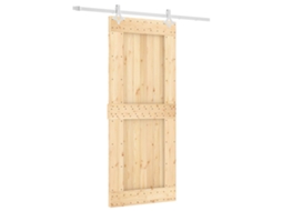 Maison Exclusive - Porta Deslizante 85 X 210 Cm Natural E Branco