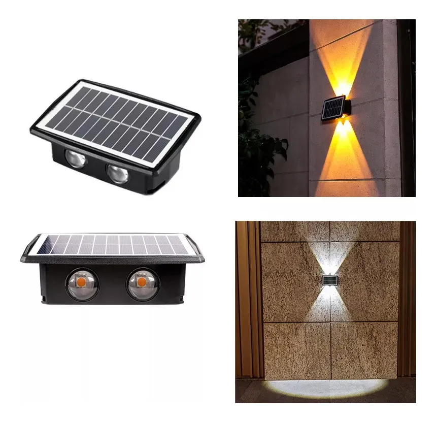 Nova Luminária De Parede Solar Luz Fria E Luz Quente 1,5wvayotoy