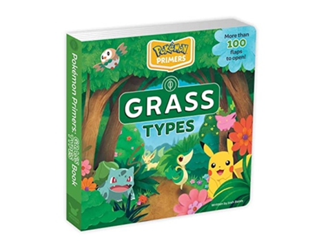 Livro Pokemon Primers Grass Types Book de Josh Bates (Inglês - Capa Dura)