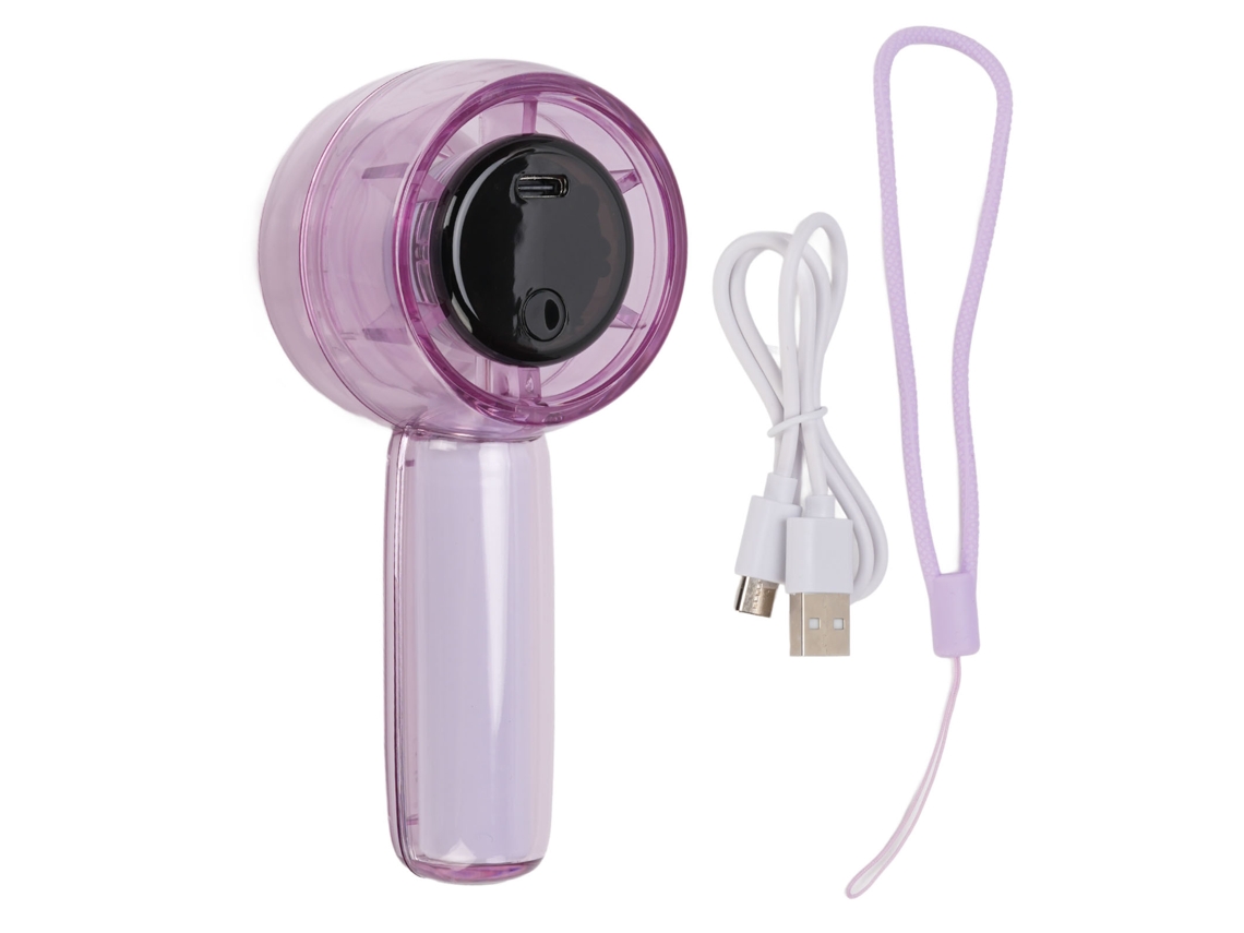 Ventilador de mão portátil recarregável com 5 velocidades ajustáveis e visor digital, ideal para campismo ao ar livre LAXISCREED