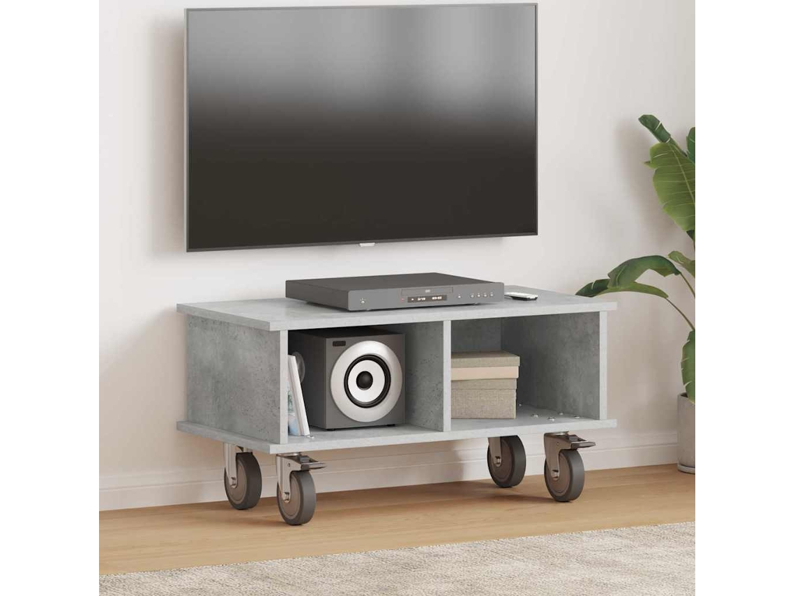Vidaxl Suporte Para Tv 68,5 X 35 X 35 Cm Cinzento Derivados De Madeira