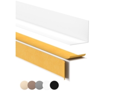 Rodapé Pvc 15x15 Mm Rígido Autoadesivo Resistente Uv, 200 Cm, Branco
