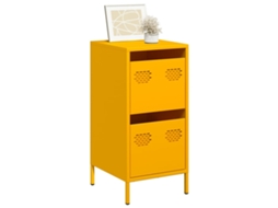 Vidaxl Aparador 35x39x73,5 Cm Aço Laminado A Frio Amarelo Mostarda