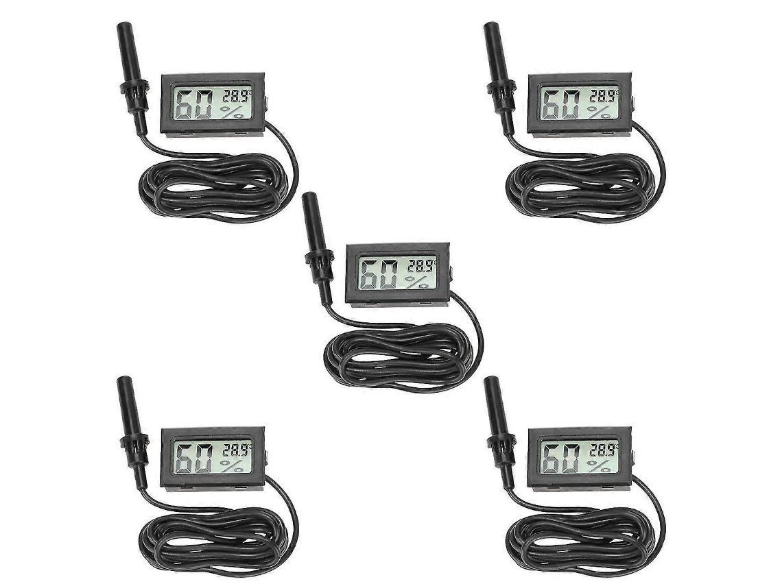 Conjunto De 5 Mini Termômetros E Higrômetros Digitais - Fcy