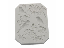 Molde de Silicona para Fondant Pájaro, Animal, Árbol Y Flores para Pasteles, Chocolate Y Repostería