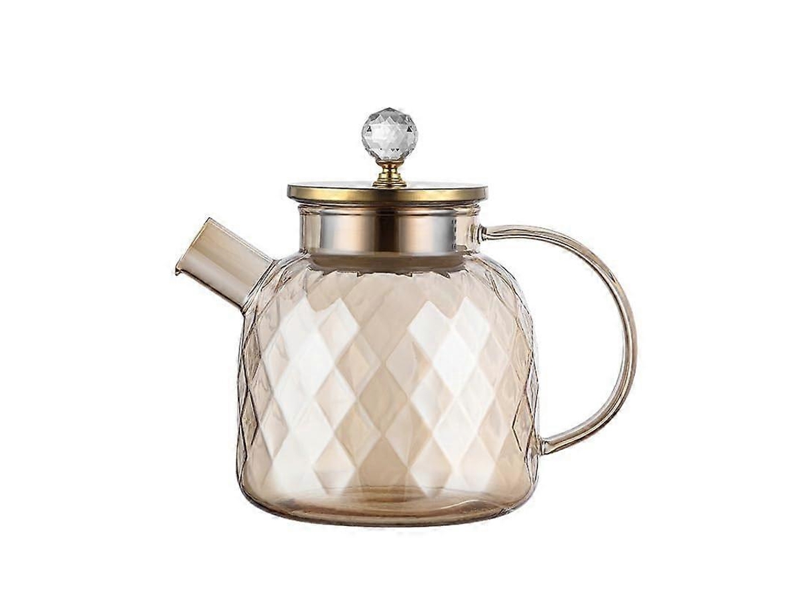 Bule De Vidro Borossilicato Resistente Ao Calor De 1,8l Para Chá De Flores, Presente Elegante Para Mãe Ou Namorada.