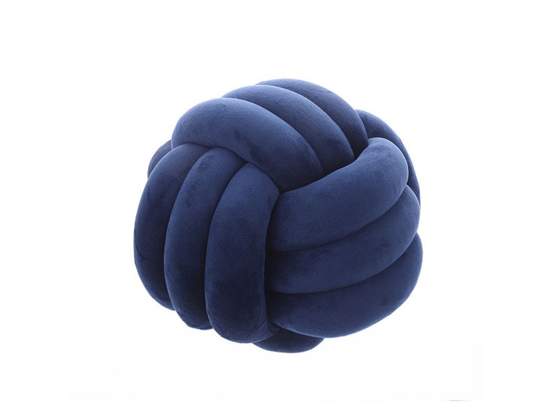 2026 almohada Redonda Nudo Suave Decorativa Hogar Tela Plush Relleno Algodón Pp 20x20cm Azul Marino