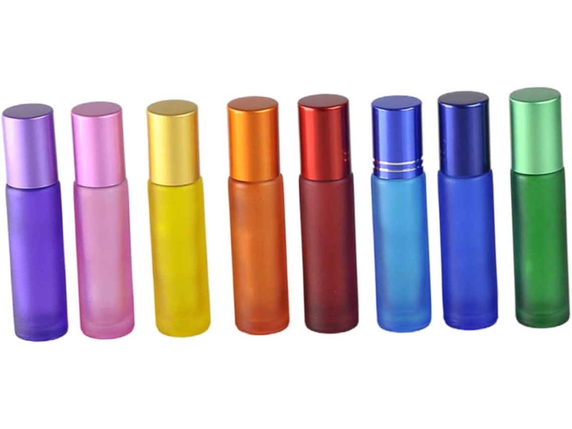 Pacote Com 12 Frascos De Viagem Recarregáveis De 10ml, Frasco Roll-on, Portátil, À Prova De Vazamentos - Pequeno E