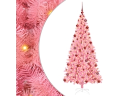 Conjunto 1 Árvore De Natal Vidaxl Rosa Pvc (180 Cm)