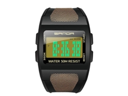 Relógio Eletrônico Digital Masculino Sanda 222 Para Esportes Ao Ar Livre, Montanhismo E Atividades Ao Ar Livre. Modelo Quadrado Multifuncional E À Pro