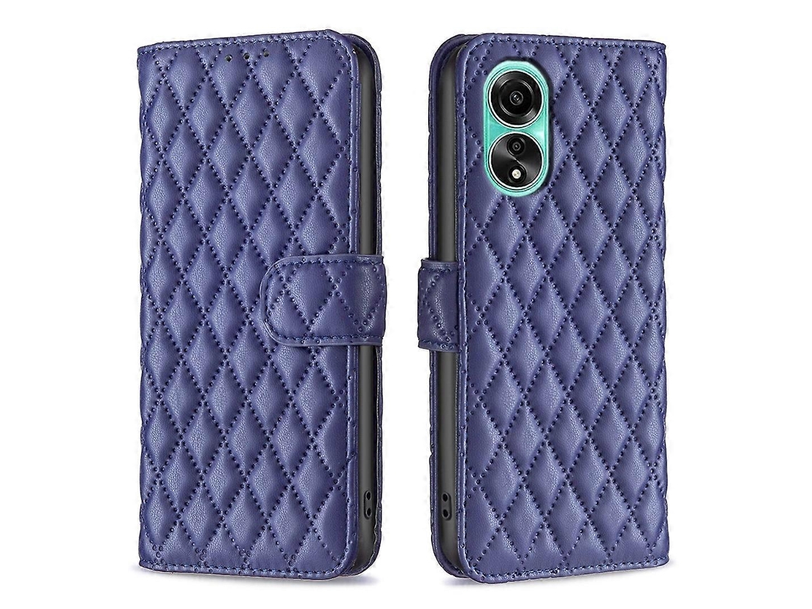Capa De Celular Tipo Carteira Com Estampa De Diamante Em Couro Para Oppo A78 5g