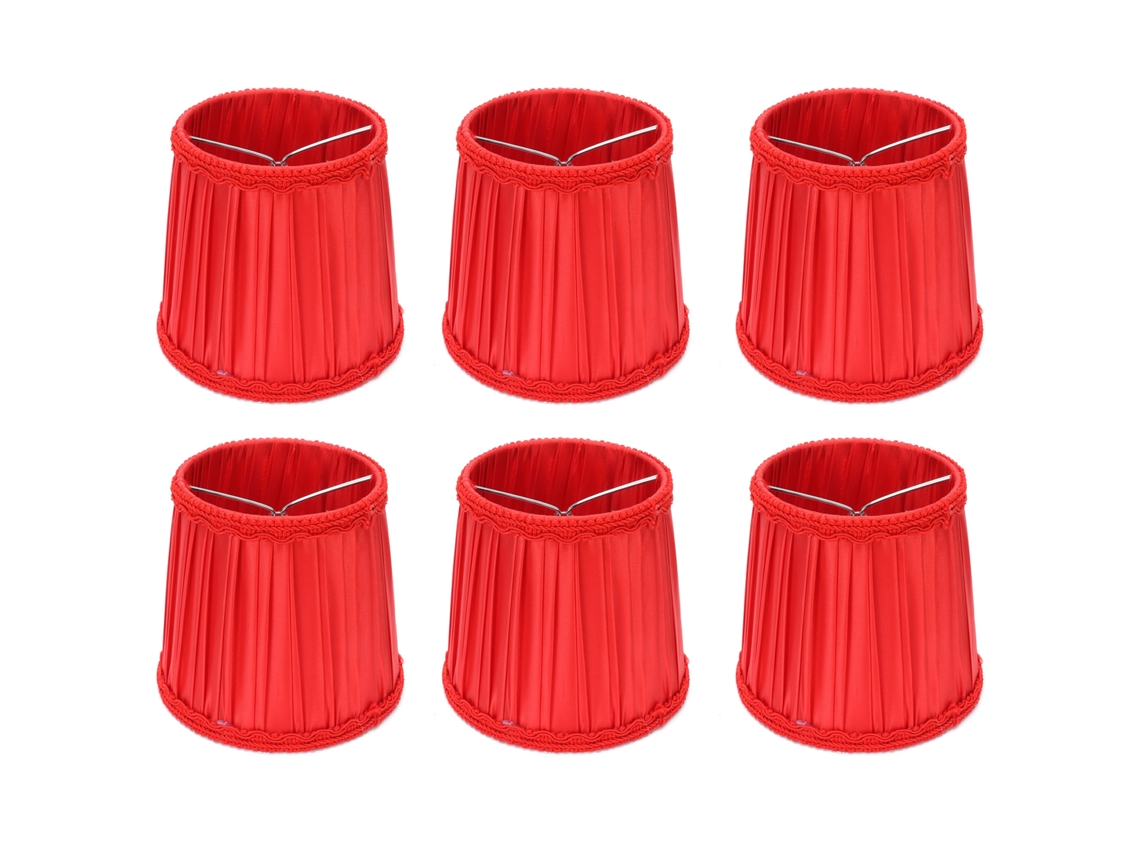 Conjunto De 6 Abajures Modernos Em Estilo Europeu, Tecido, Para Lustres E Luminárias Teto Com Soquete E14. -aquaforge