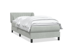 Cama com Molas/Colchão Veludo Cinzento Claro MAISON EXCLUSIVE (80x210 cm)