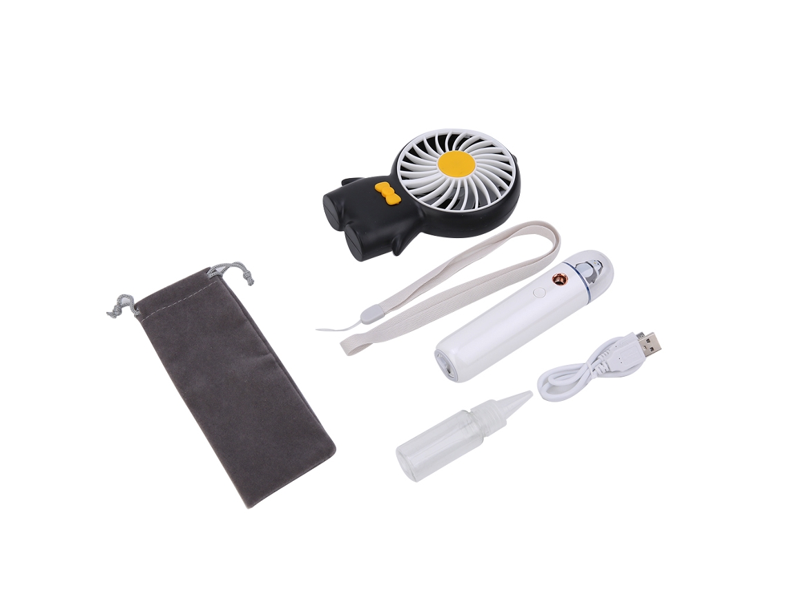 Ventilador Usb Portátil com Umidificador Mini Preto