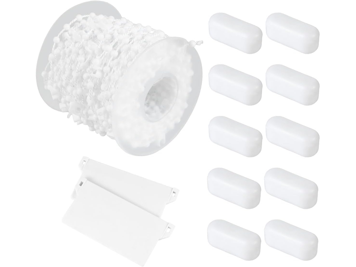Conjunto De Pesos Para Cortinas Stobaza, Resistentes E Fáceis De Instalar, Em Plástico Branco, Ideais Para Persianas
