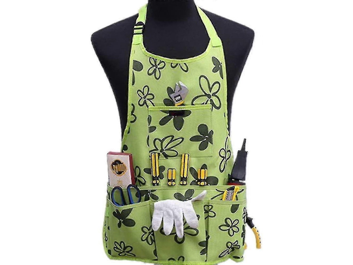 Delantal de Jardinagem, com 14 bolsos, tela Oxford 600d, ajustável, resistente, confortável | S/MARCA