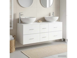 Vidaxl Conjunto De Móveis Para Banheiro 3 Unid. Branco