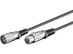Cabo de Áudio MICROCONNECT (XLR - XLR - 6 m - Preto)