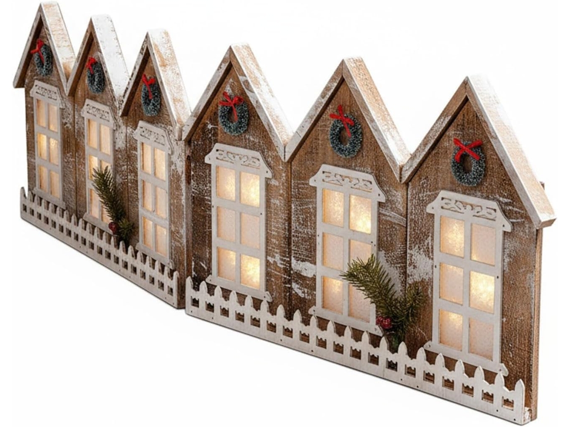Saia De Madeira Multifuncional Para Árvore De Natal Com Luz Led, Acessórios Natalinos Para Decoração Sazonal