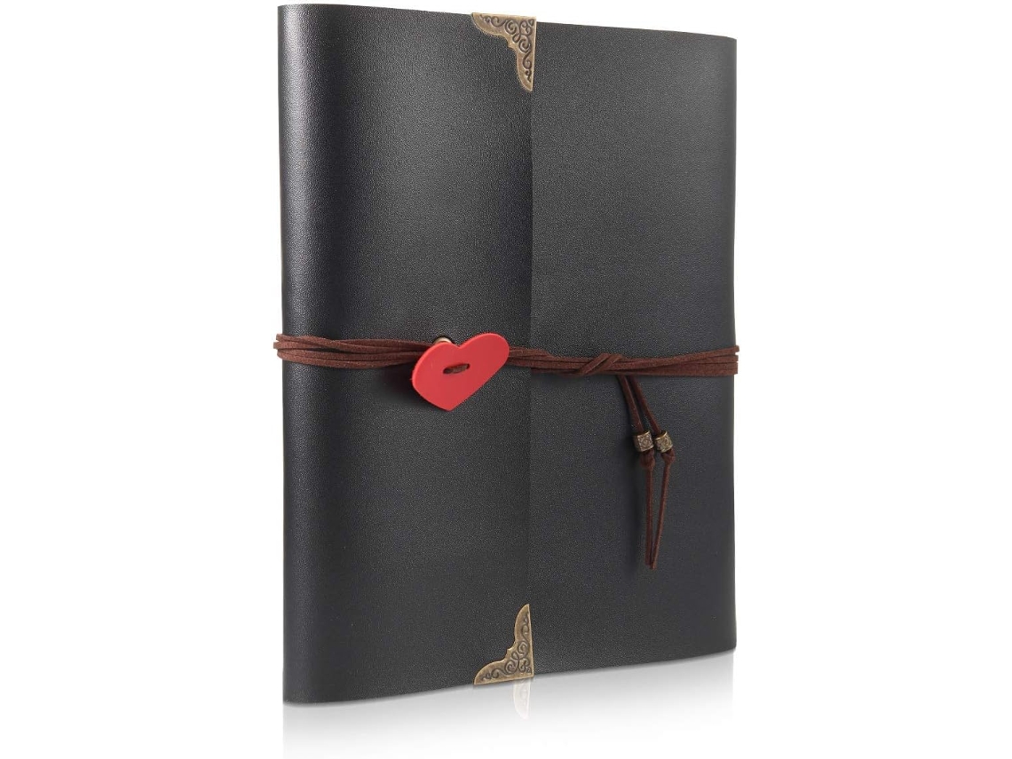 Álbum de Fotos em Couro para Scrapbook, Livro de Assinaturas de Casamento, Lembranças Diy BRILVIBERA