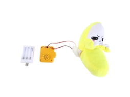 Ats brinquedo de Pelúcia Piano com Ritmo Musical, Boneco Interatsivo de Indução Elétrica para Crianças Banana
