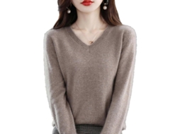 Suéter De Cashmere De Alta Qualidade Da Mongólia: Delicado, Confortável E Estilo Feminino Cameo