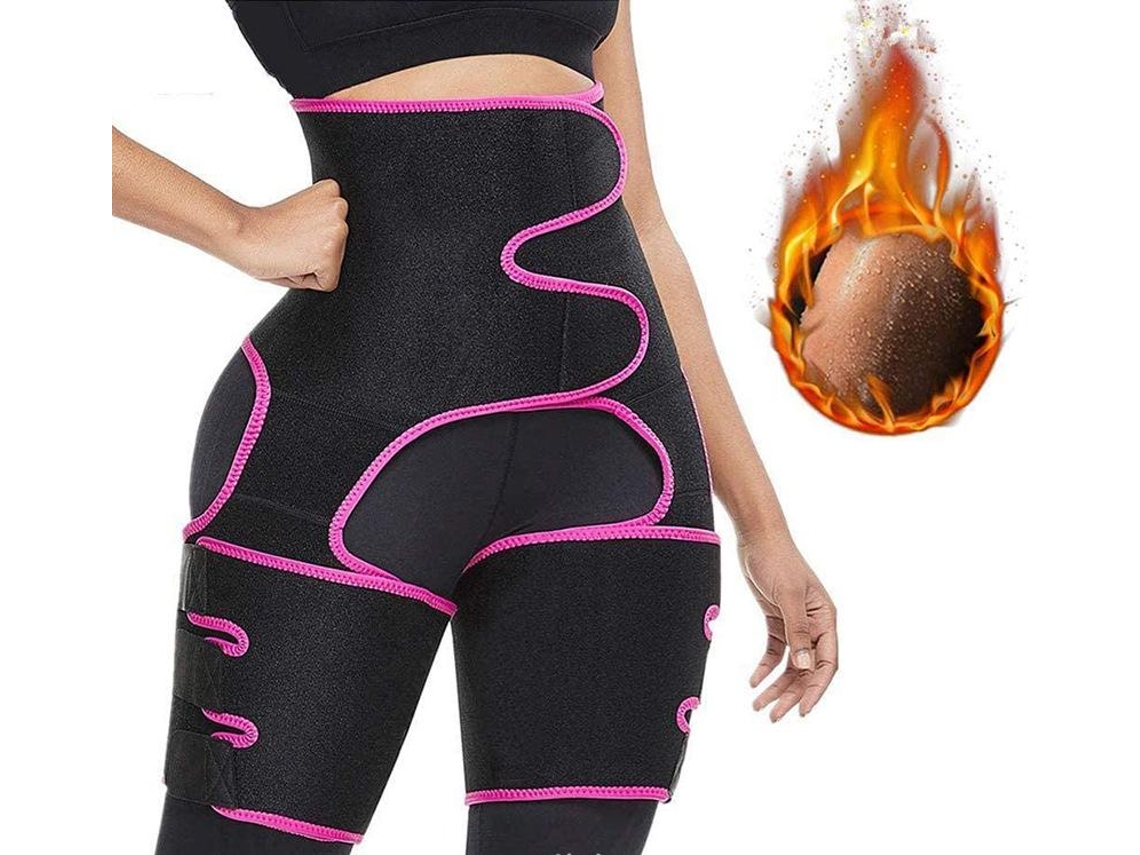 Cintura Alta Modelador De Cintura E Coxa Para Mulheres, Faixa De Suor Tamanho Plus