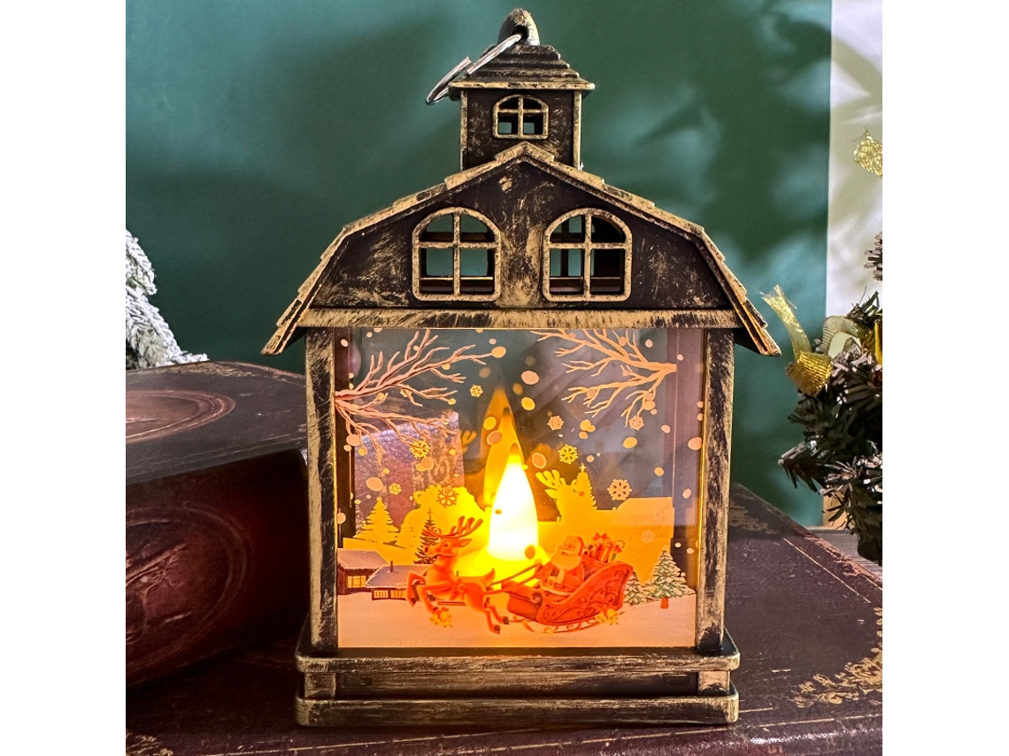 Decorações De Natal Retrô, Luz Noturna Portátil Pequena Com Led, Enfeites Para Árvore De Natal-aquaforge