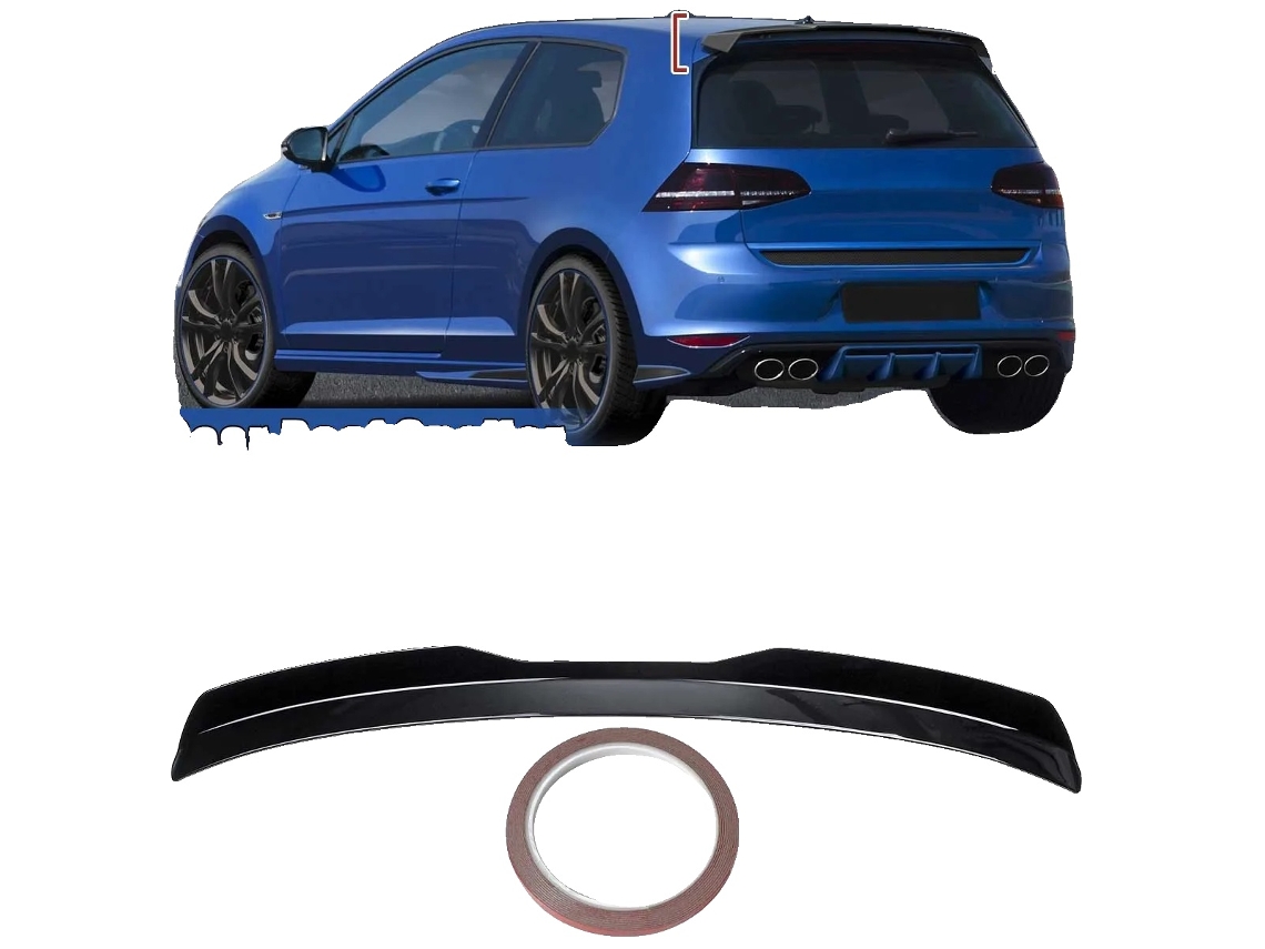 Spoiler Traseiro Superior, Plástico Leve, Instalação Fácil, Linha R Padrão
