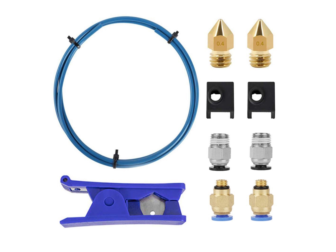 Kit Tubo Ptfe 40cm Com Cortador E Conectores Pc4-m6/pc4-m10 Para Impressora 3d Ender 3/3s/v2/pro Cr10