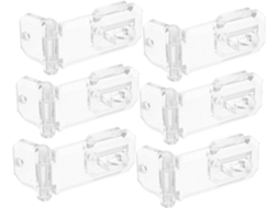 Magiclulu Conjunto De 6-fechos Dobradiça Em Acrílico Transparente Para Fechamento Seguro Caixas Pequenas, Armários E