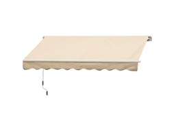Toldo retrátil ORBITRA COMMERCE 295x245cm, com manivela, alumínio, proteção solar, externo, bege