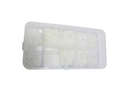 Conjunto de 120 Parafusos e Porcas de Nylon Branco M3 para Drones Rc Diy MDUG