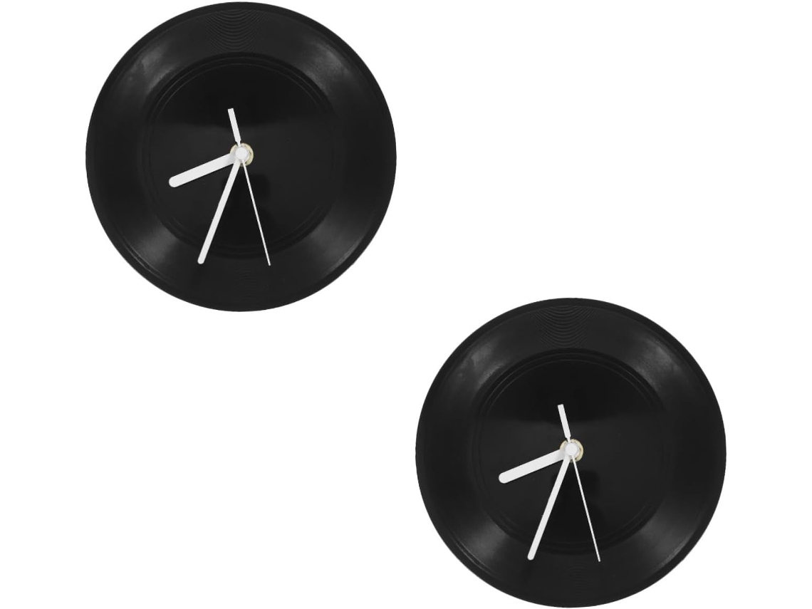 Conjunto De 2 Relógios De Parede Redondos Em Formato De Disco De Vinil, Relógio De Parede Para Pendurar Em Vinil, Gokoco