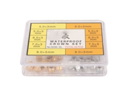 Kit 50 Botões Relógio Cobre Ouro Prata Preto Para Reparo