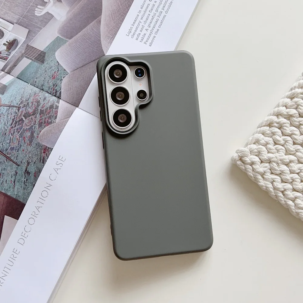 Capa De Celular Em Silicone Líquido (cinza, Galaxy A37), Capa Protetora Fosca E Macia À Prova De Choque.