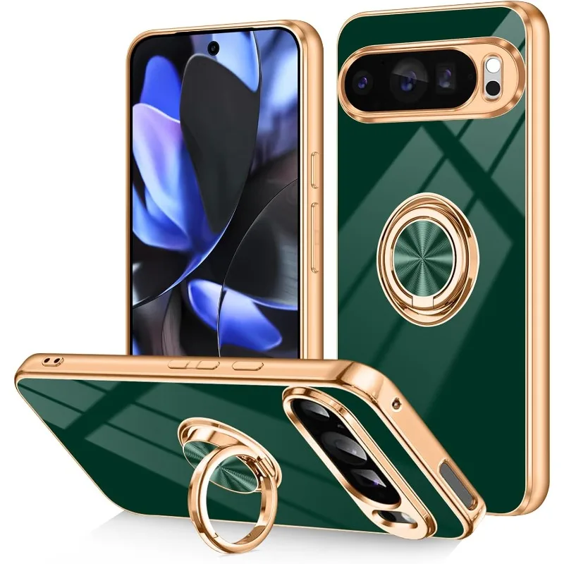 (verde, Google Pixel 8) Capa Ultrafina De Tpu Macio Para Celular Com Suporte Magnético Para Carro.