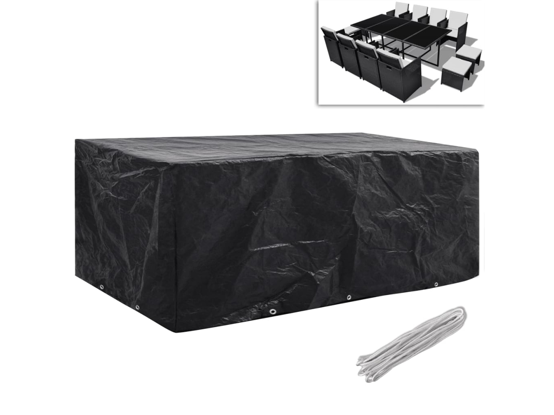 Maison Exclusive - Conjunto Capas P/ Mobiliário Jardim 2 Pcs 10 Ilhós 229x113 Cm