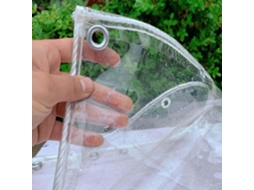 Clear Waterproof Tarps With Grommets, Pvc Tarpaulin Outdoor Garden Rainproof Covering, Clear Vinyl Tarp For Patio