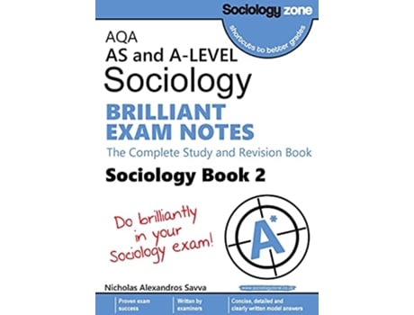 Livro AQA Alevel Sociology BRILLIANT EXAM NOTES Book 2 The Complete Study and Revision Book de Nicholas A Savva (Inglês)