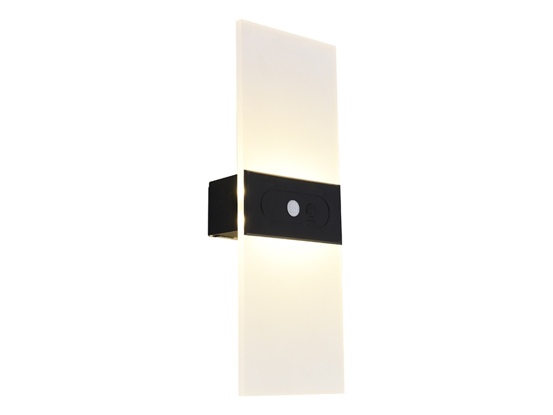 Candeeiro De Cabeceira De Parede Recarregável Em Abs – Sem Fios E Com Intensidade Regulável (modelo Grande: 27 X 10 X 4,2 Cm)