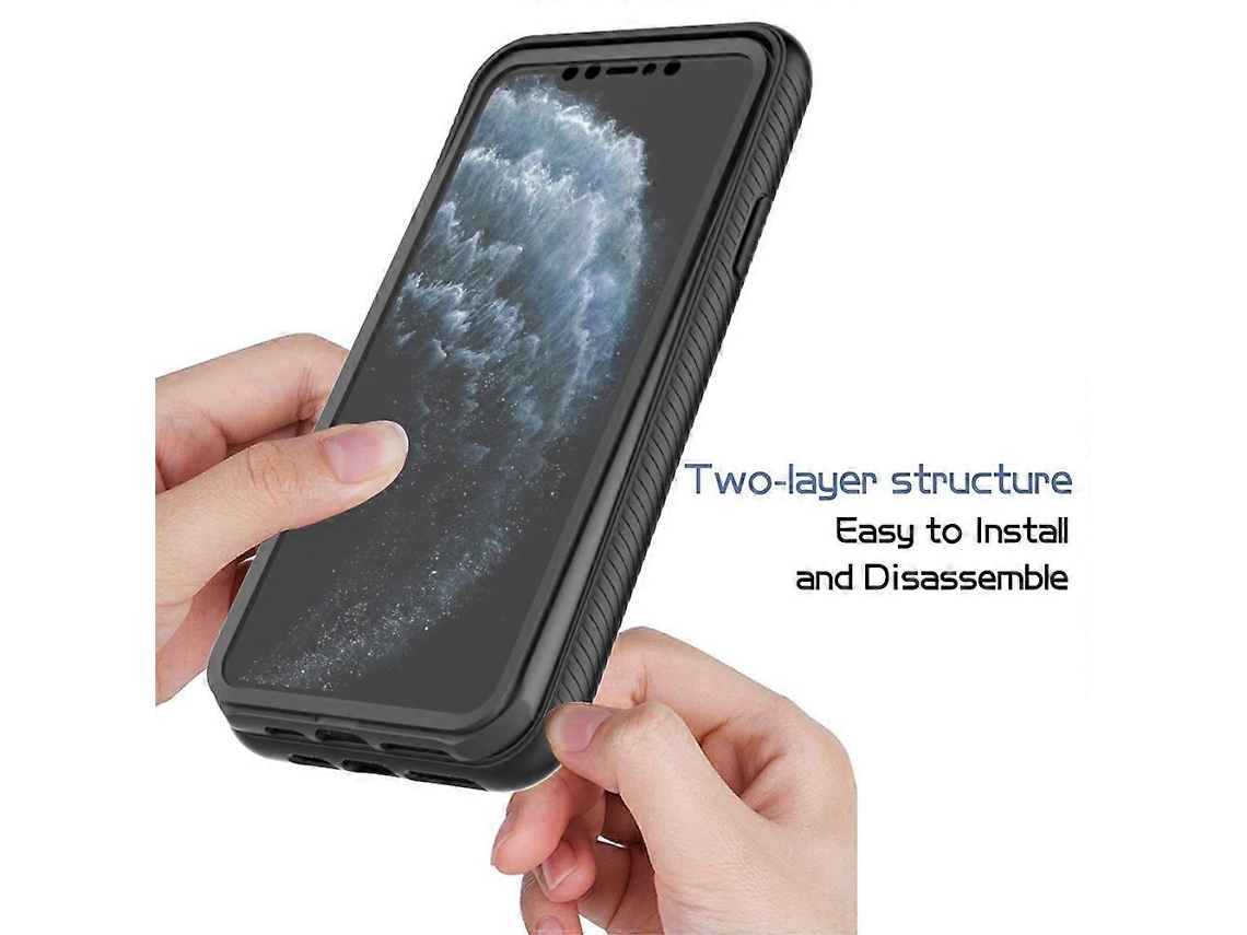 Capa Híbrida 3 Em 1 Para Iphone 11 Pro Max De 6,5 Polegadas Com Parte Traseira De Pc Estrutura De Tpu Protetor De Tela Pet