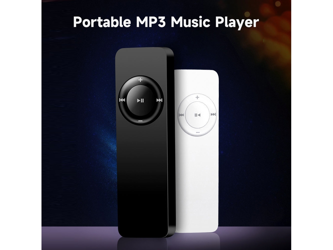 Reprodutor De Música Mp3 Mini Portátil Com Cartão Tf Qualidade De Som Clara Preto