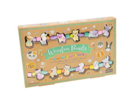 Kit de Pulseiras NICE Wooden Beads Cachorros 87025