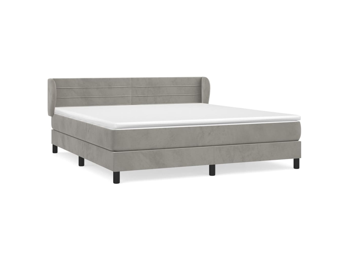Box Spring Bed, Box Spring Beds Vidaxl Cinzeto Veludo (160 X 200 Cm)