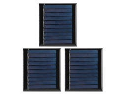 Conjunto de 3 painéis solares Primerox de 0,3 W e 5 V com módulo de silício policristalino para projetos de brinquedos DIY.