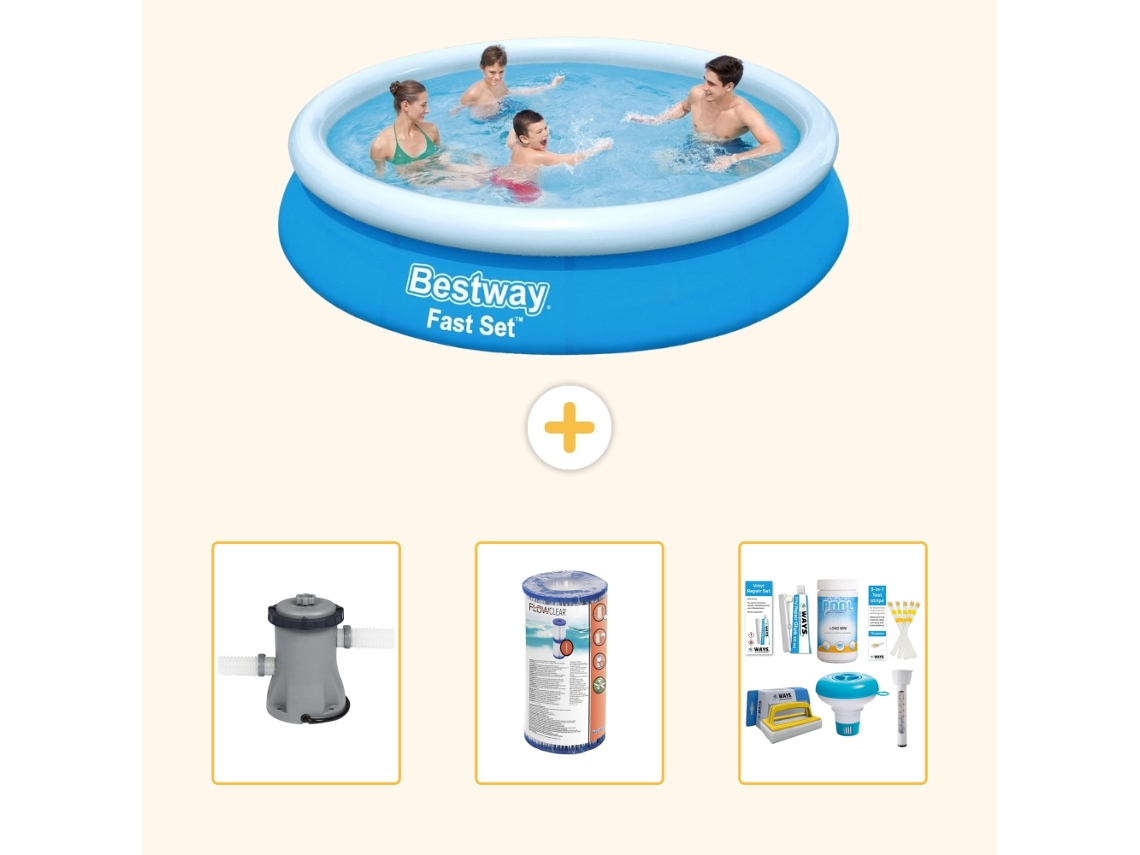 Bestway Piscina Bestway Fast Set Redonda - 366x76 Cm - 4-peças S22662