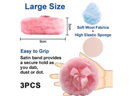 Pó Compacto Grande em Forma de Esponja Longa e Fluffy para Corpo e Rosto RNEMITERY