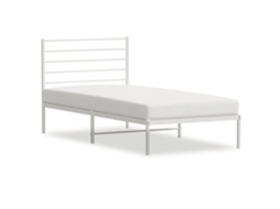 Bed Frame, Bed Frames Vidaxl Branco Aço (107 X 203 Cm)